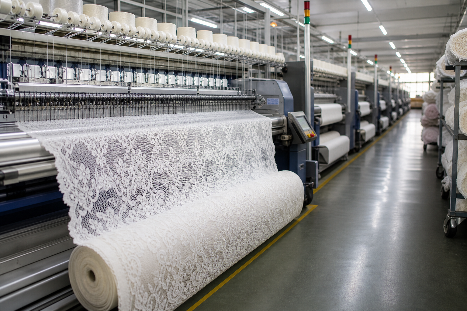 Lace fabric factory