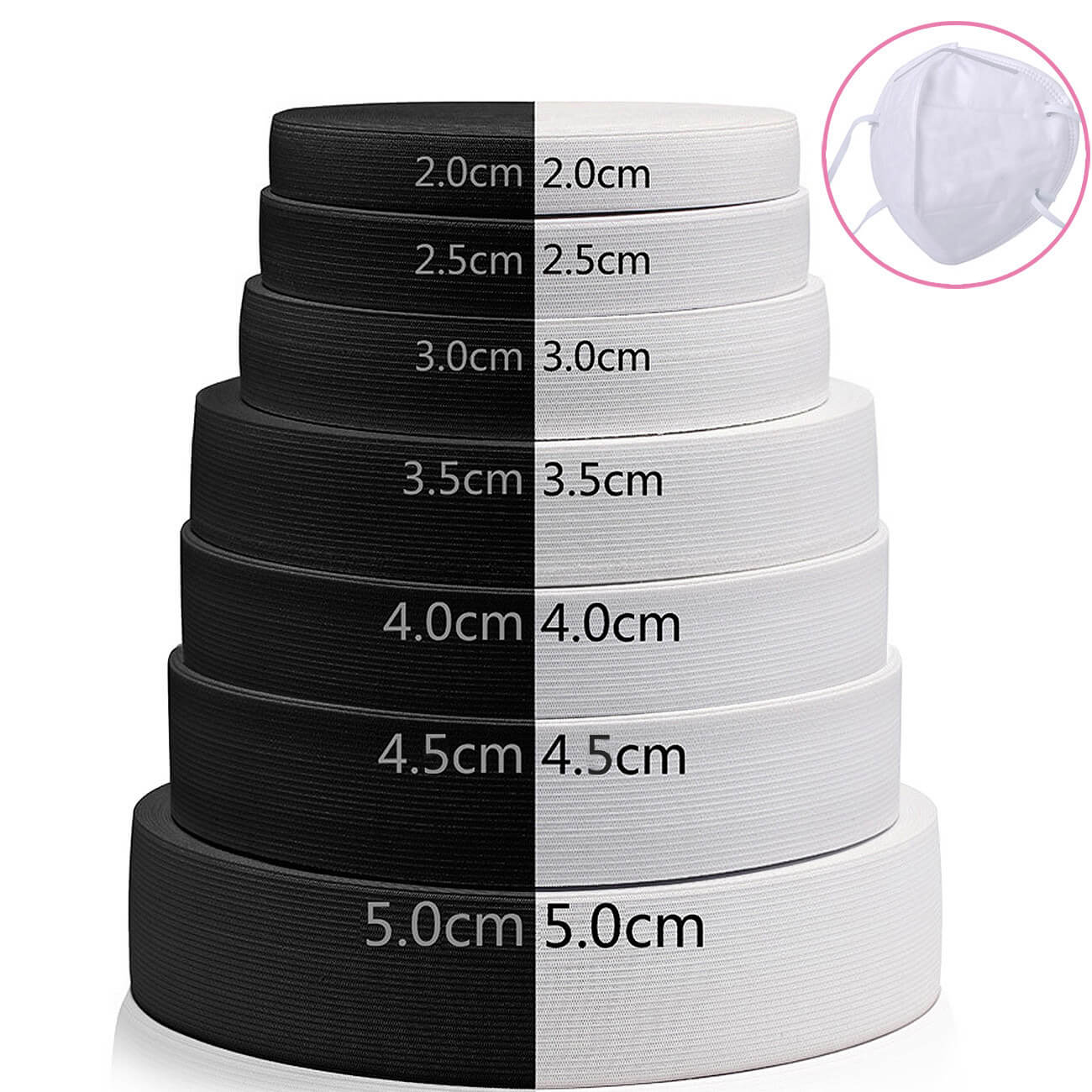 5cm Elastic Band Home Textile Webbing Knit Trim & Accessory for Home T