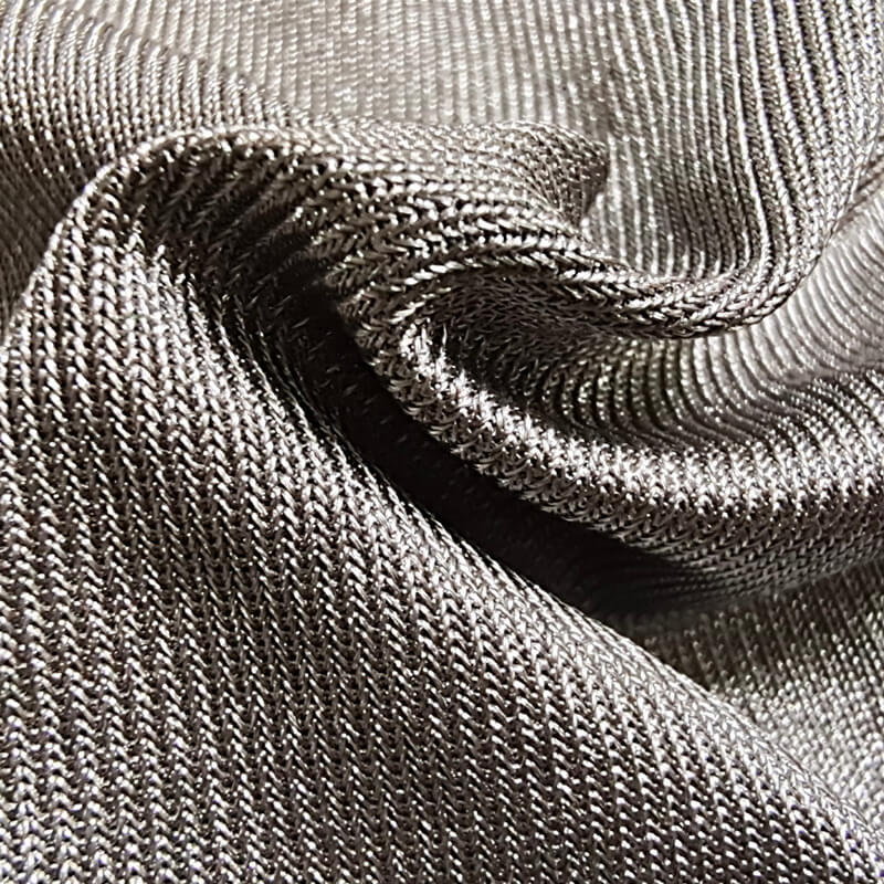 Silver Fiber Knit Fabric Wholesale Supplier