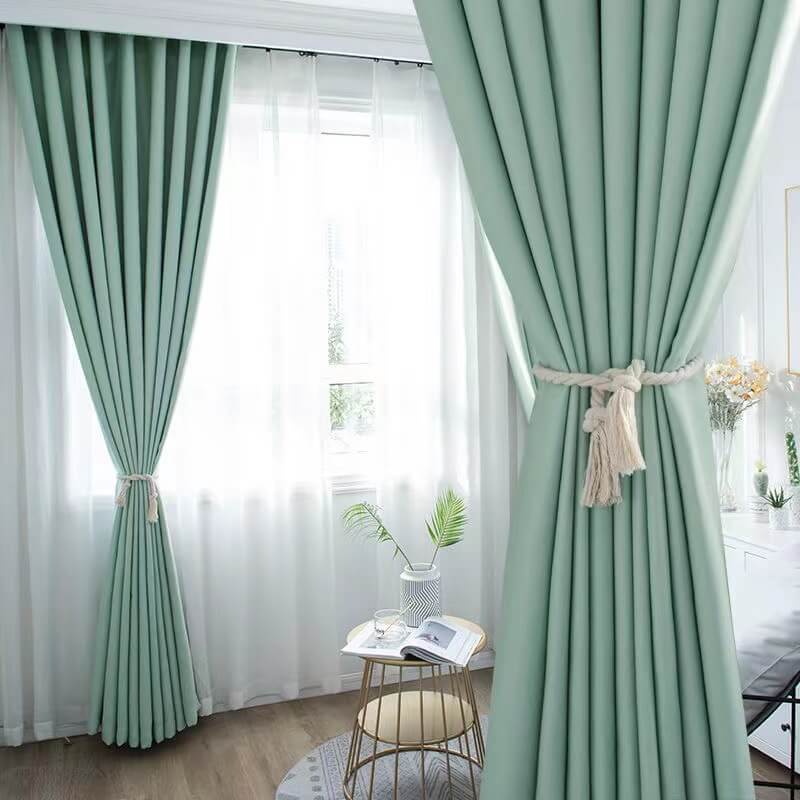 Gray Minimalist Modern Cotton Linen Blend Woven Fabric for Curtain Who