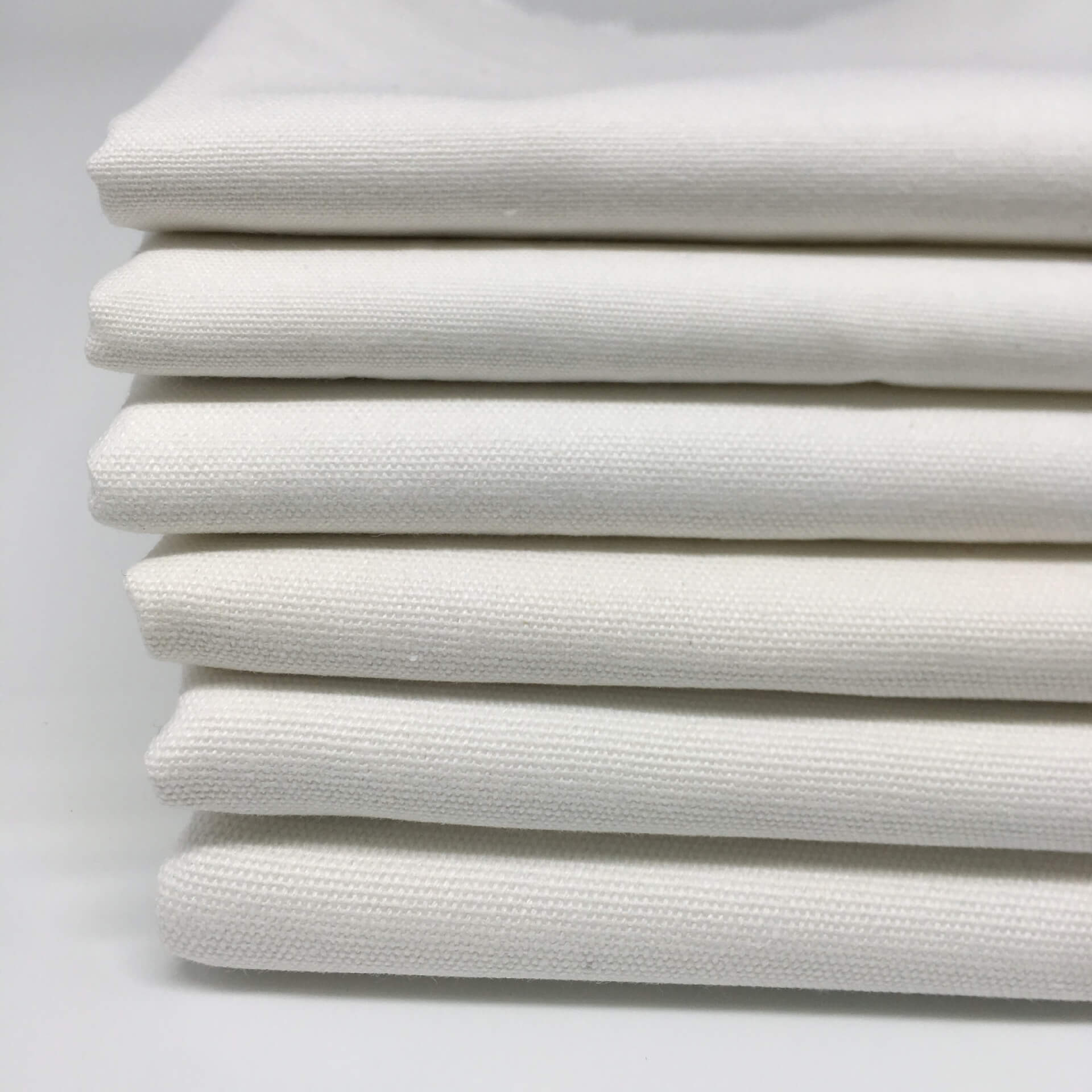 4 oz / 6 oz White 100% Cotton Woven Canvas Fabric for Bag Wholesale Supplier