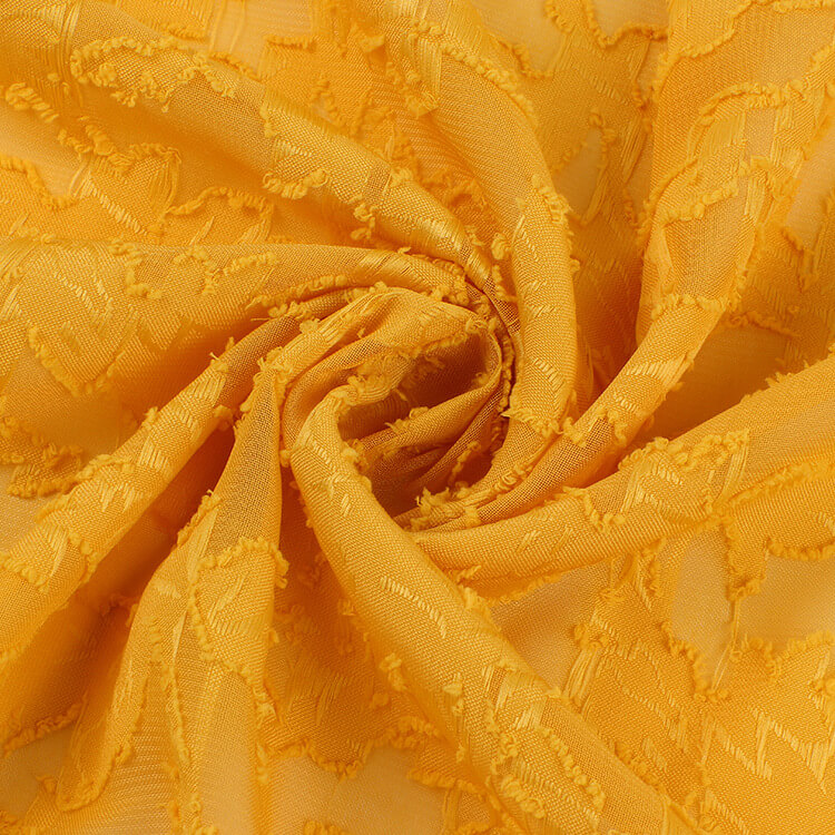 Dress Ditsy Floral Printed Polyester Clipped Chiffon Fabric for Dress