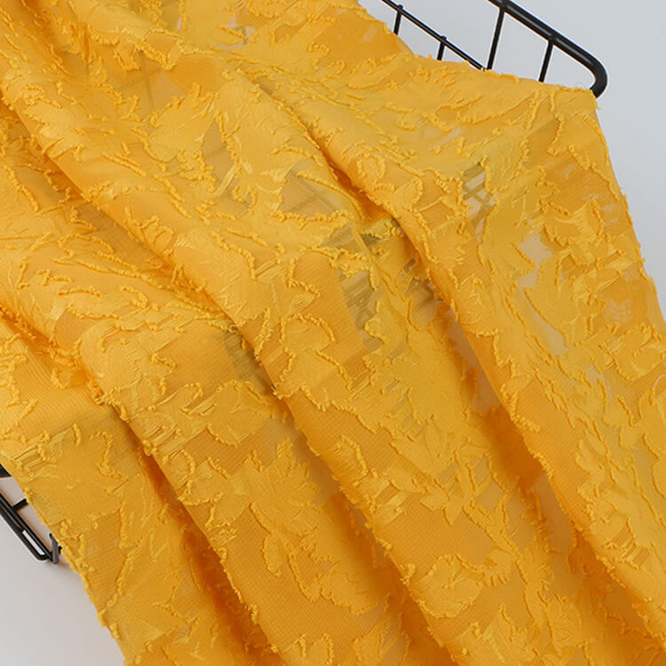 Dress Ditsy Floral Printed Polyester Clipped Chiffon Fabric for Dress