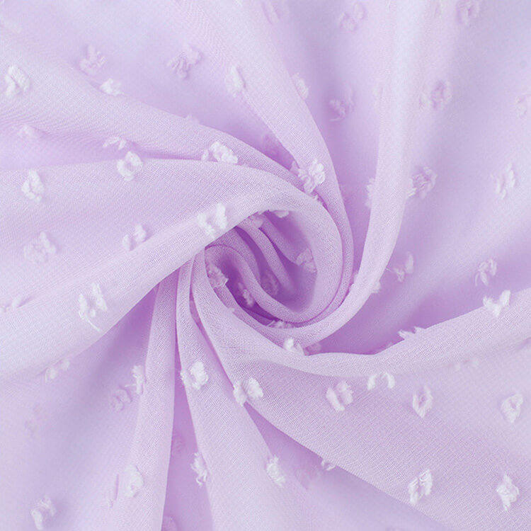 86g Jacquard Polyester Solid Color Chiffon Fabric Wholesale Supplier