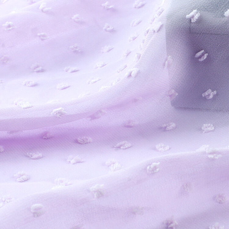 86g Jacquard Polyester Solid Color Chiffon Fabric Wholesale Supplier