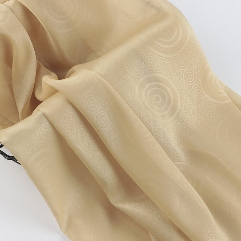 Polyester Thread Dress Jacquard Polyester Chiffon Fabric for Sleepwear