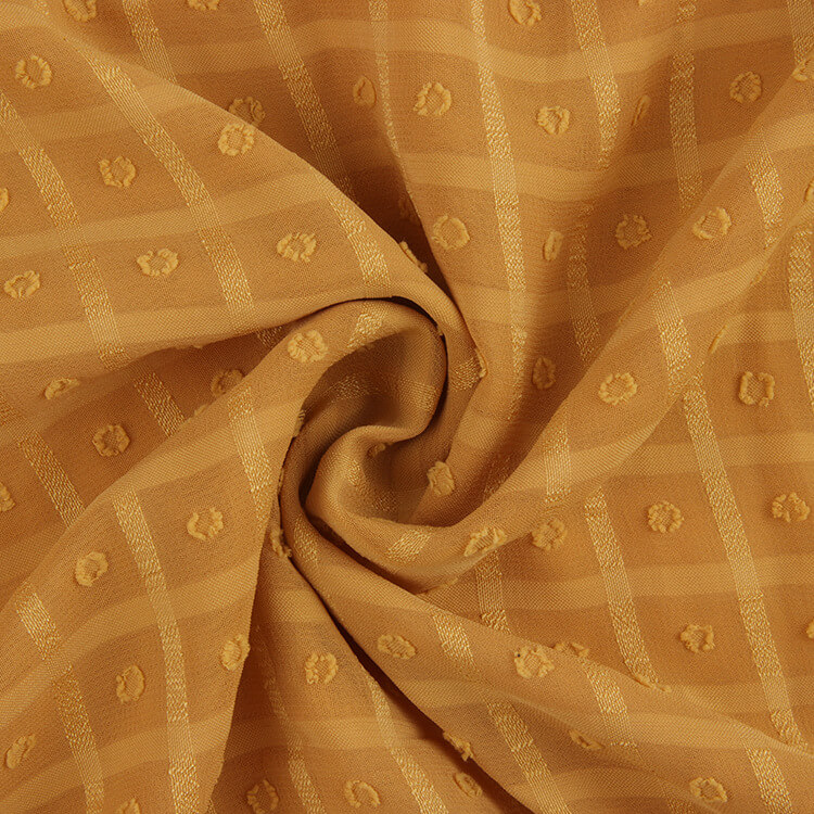 Plaid Jacquard Women's Polyester Chiffon Fabric for Women's Wear Whole