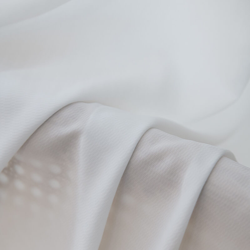 White Curtain Polyester Woven Fabric Wholesale Supplier 7
