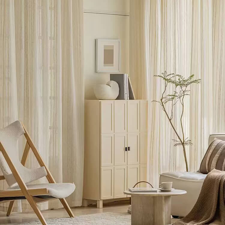 Stripe Vintage Minimalist Linen Woven Fabric Wholesale Supplier