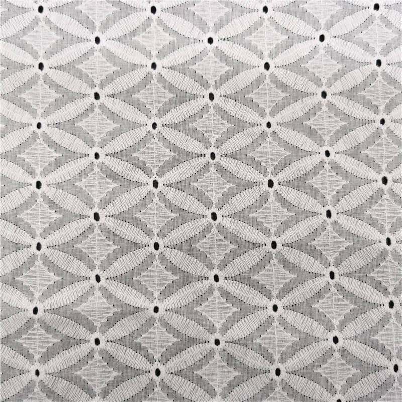 Cutwork Women's 100% Cotton Embroidered Fabric for Women's Wear Wholes