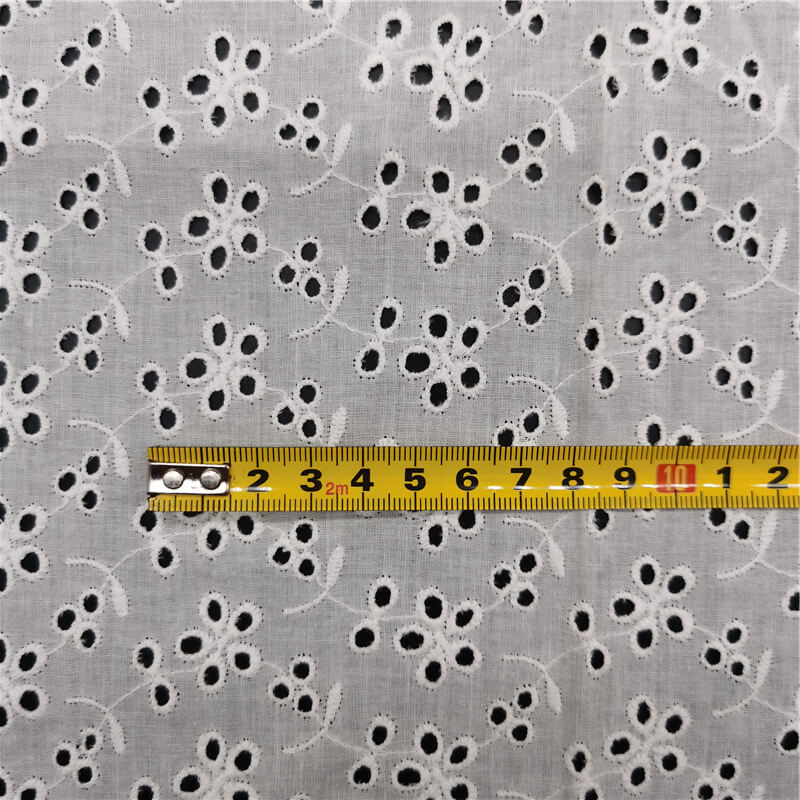Cutwork Women's 100% Cotton Embroidered Fabric for Women's Wear Wholes