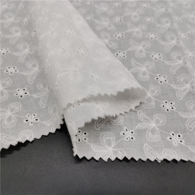 Embroidered Fabric Cutwork Women's 100% Cotton for Women's Wear Wholes