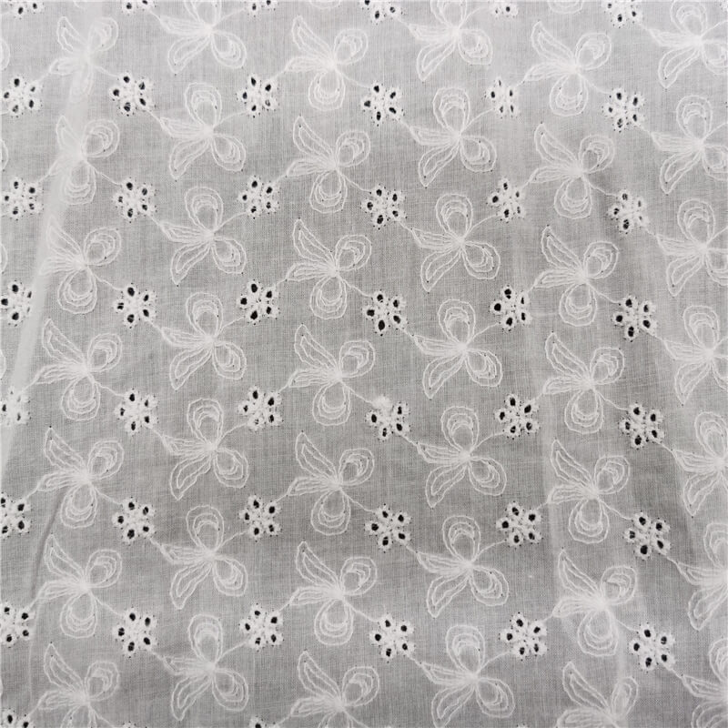 Embroidered Fabric Cutwork Women's 100% Cotton for Women's Wear Wholes