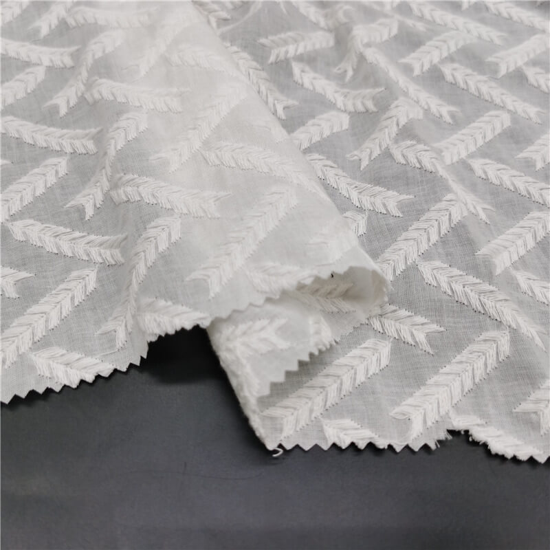 Cutwork Women's 100% Cotton Embroidered Fabric for Women's Wear Wholes