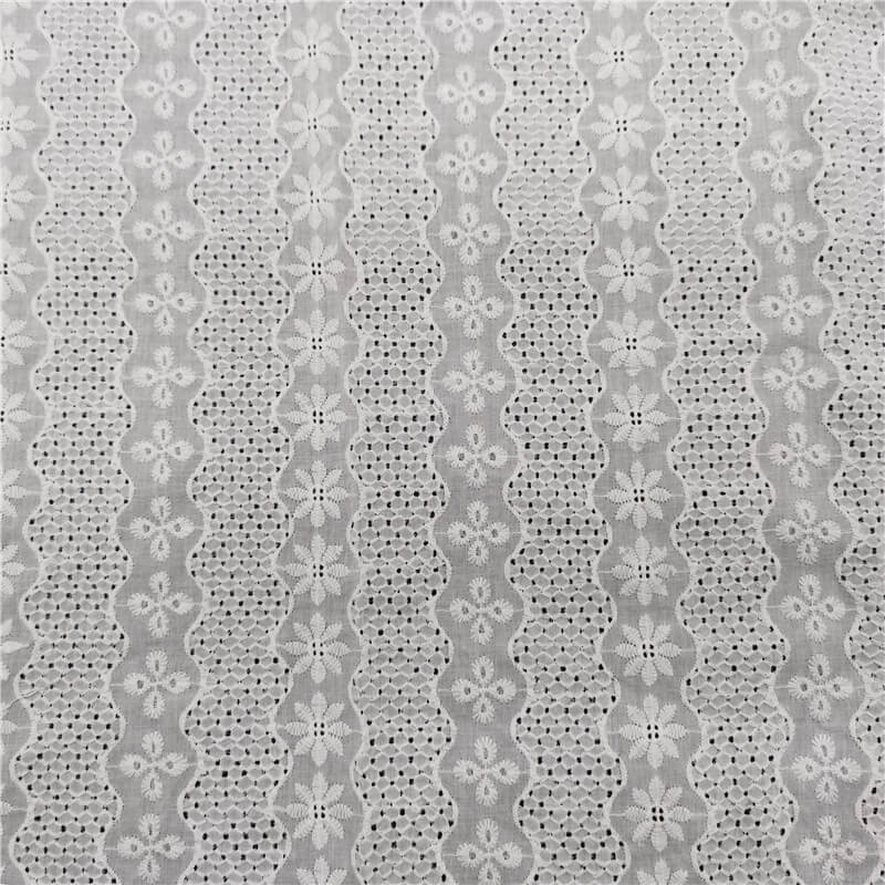 Embroidered Fabric Cutwork Women's 100% Cotton for Women's Wear Wholes