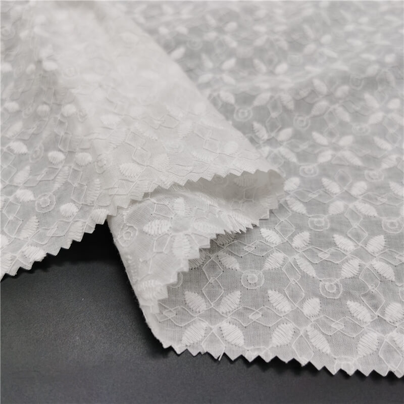 Embroidered Fabric Cutwork Women's 100% Cotton for Women's Wear Wholes