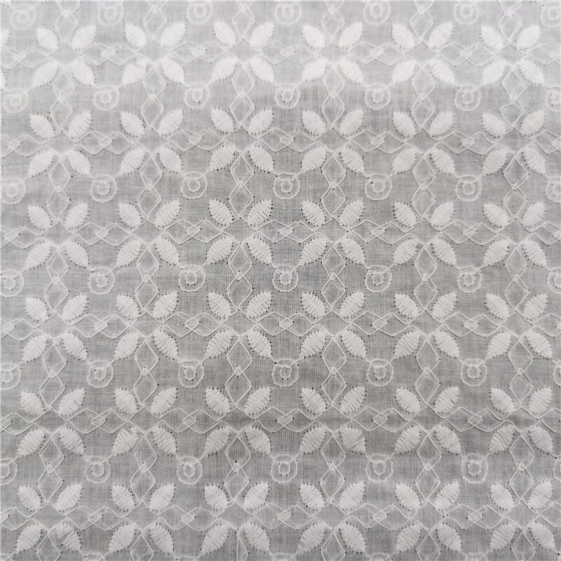 Embroidered Fabric Cutwork Women's 100% Cotton for Women's Wear Wholes