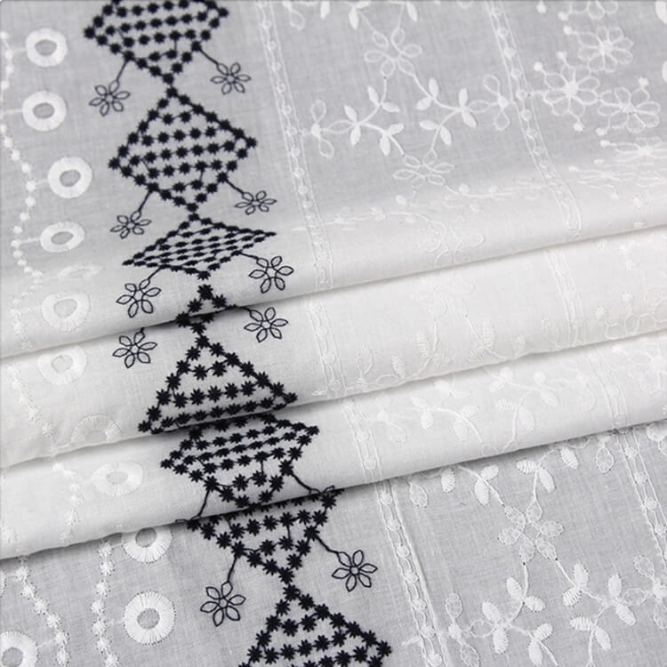 Embroidered Fabric Cutwork Dress 100% Cotton for Women's Wear Wholesal 4