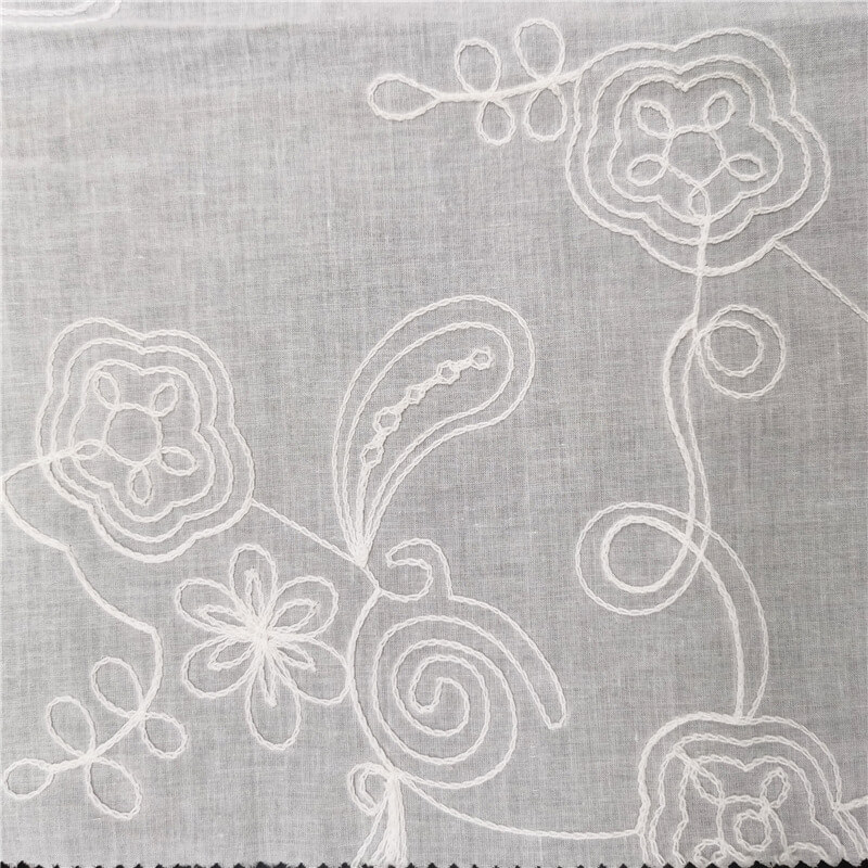 Cutwork Women's 100% Cotton Embroidered Fabric for Women's Wear Wholes