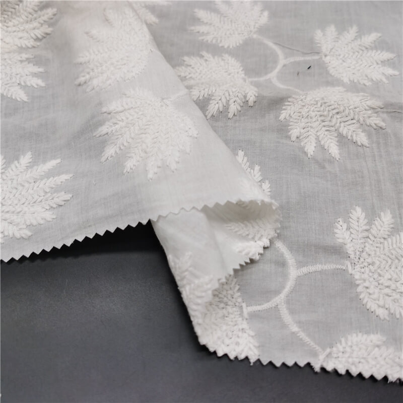 Cutwork Women's 100% Cotton Embroidered Fabric for Women's Wear Wholes