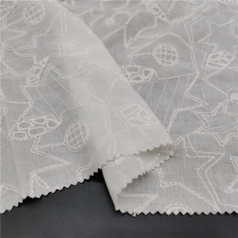 Cutwork Women's 100% Cotton Embroidered Fabric for Women's Wear Wholes
