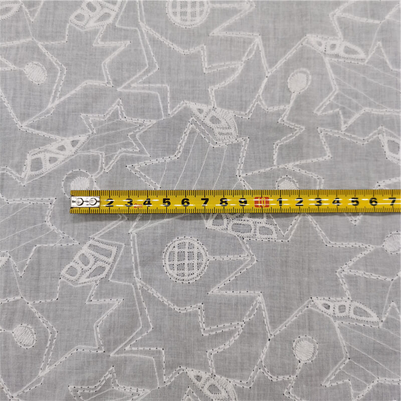 Cutwork Women's 100% Cotton Embroidered Fabric for Women's Wear Wholes