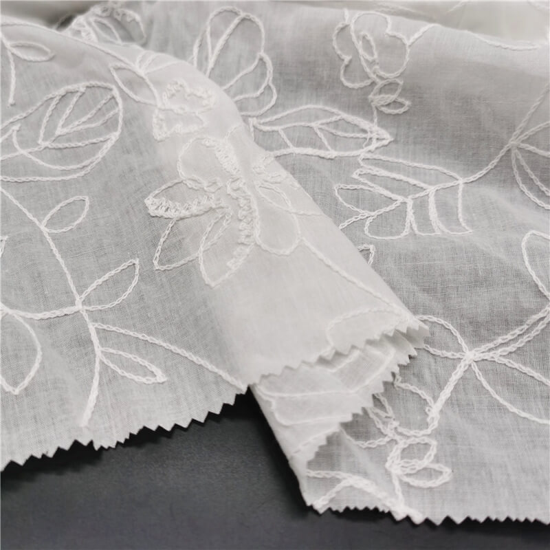 Cutwork Women's 100% Cotton Embroidered Fabric for Women's Wear Wholes