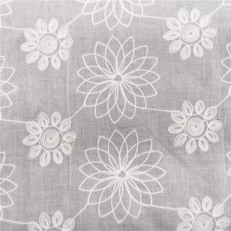 Cutwork Women's 100% Cotton Embroidered Fabric for Women's Wear Wholes