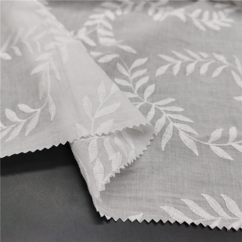 Cutwork Women's 100% Cotton Embroidered Fabric for Women's Wear Wholes