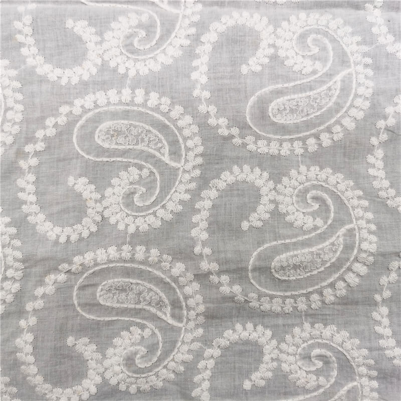 Cutwork Women's 100% Cotton Embroidered Fabric for Women's Wear Wholes
