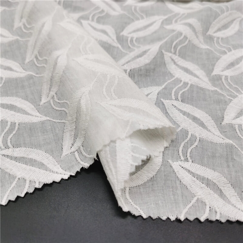 Cutwork Women's 100% Cotton Embroidered Fabric for Women's Wear Wholes