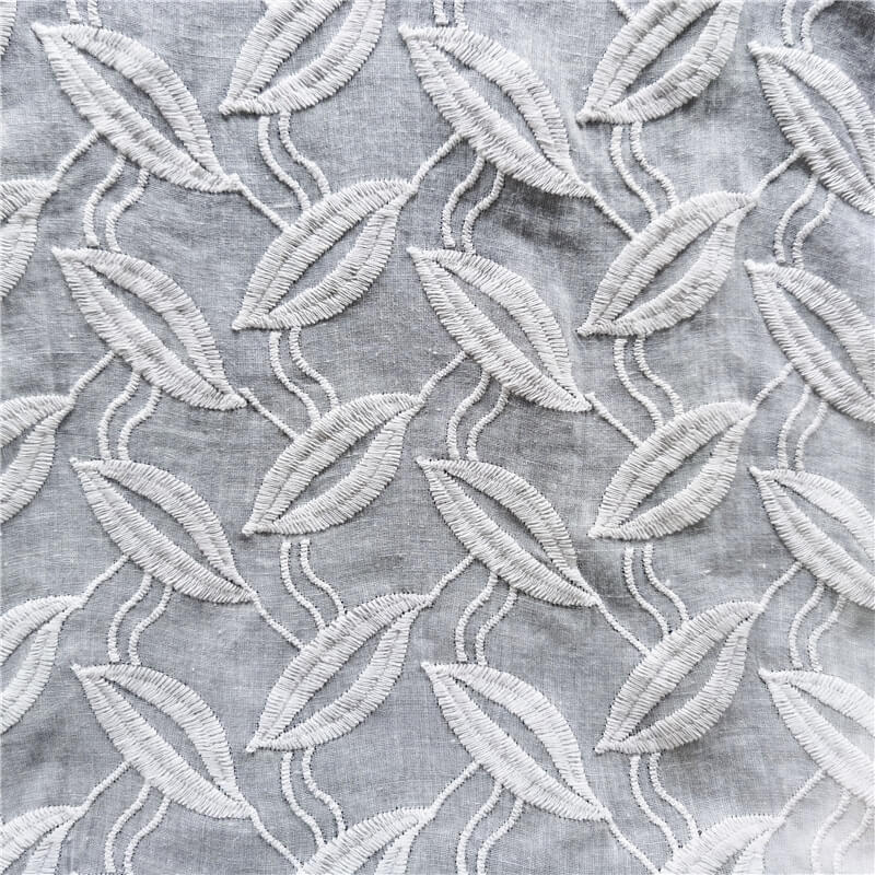 Cutwork Women's 100% Cotton Embroidered Fabric for Women's Wear Wholes