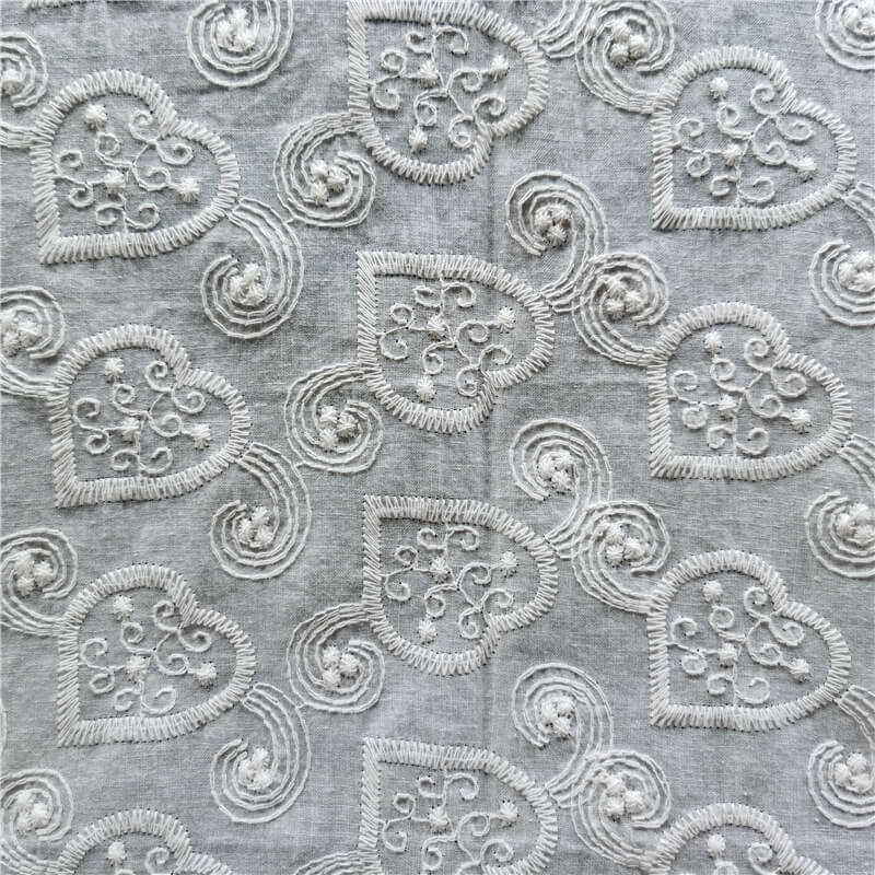 Cutwork Women's 100% Cotton Embroidered Fabric for Women's Wear Wholes