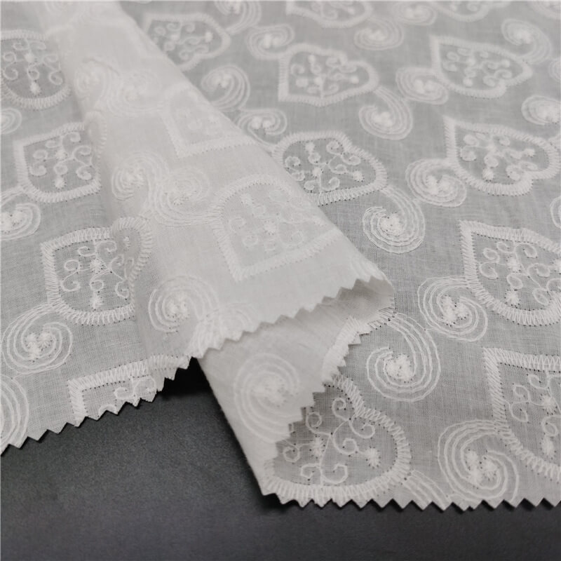 Cutwork Women's 100% Cotton Embroidered Fabric for Women's Wear Wholes