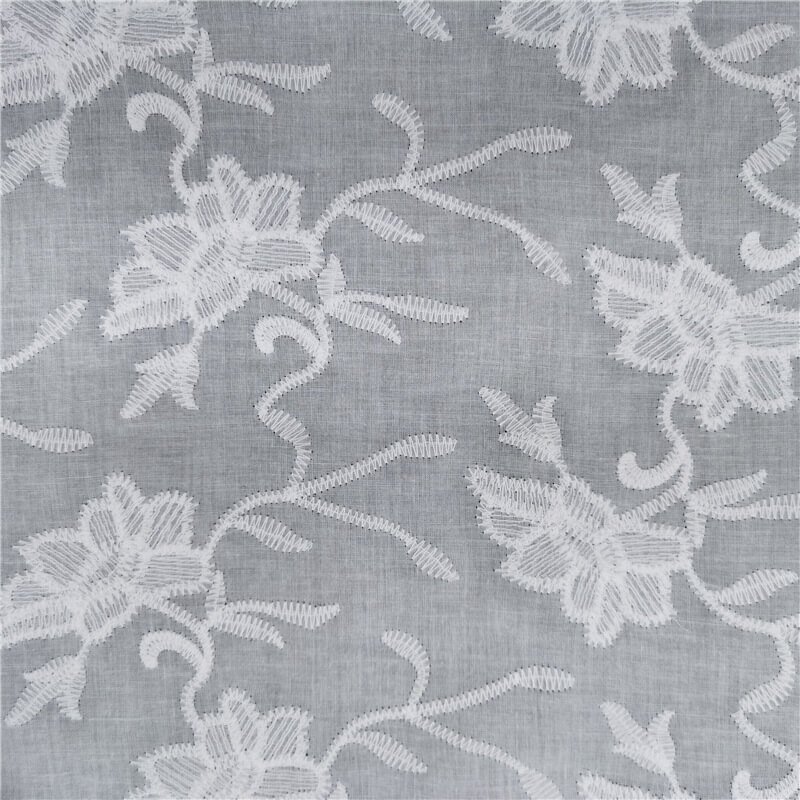 Cutwork Women's 100% Cotton Embroidered Fabric for Women's Wear Wholes