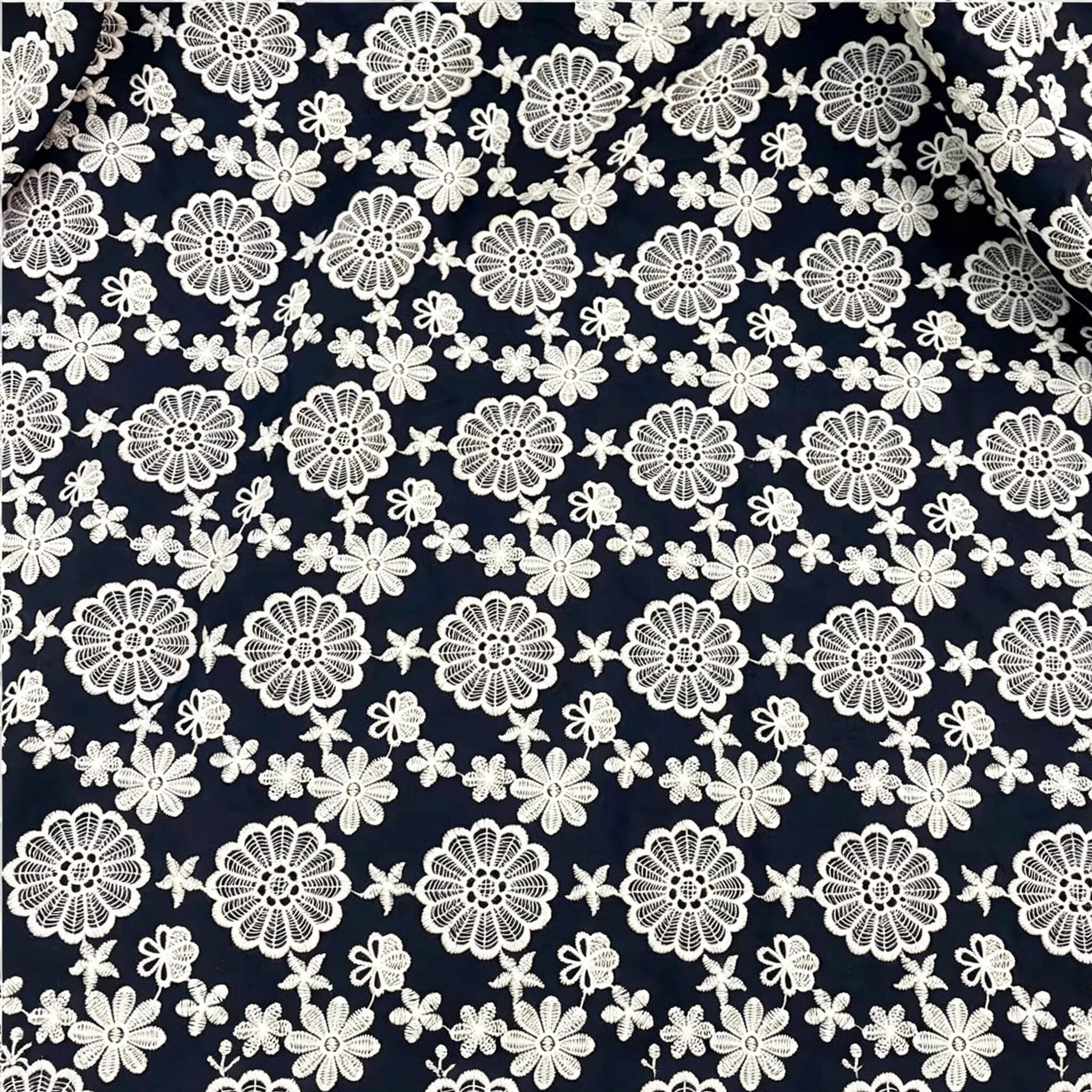 Cotton Lace All-Over Cotton Thread Cotton Embroidered Fabric for Women