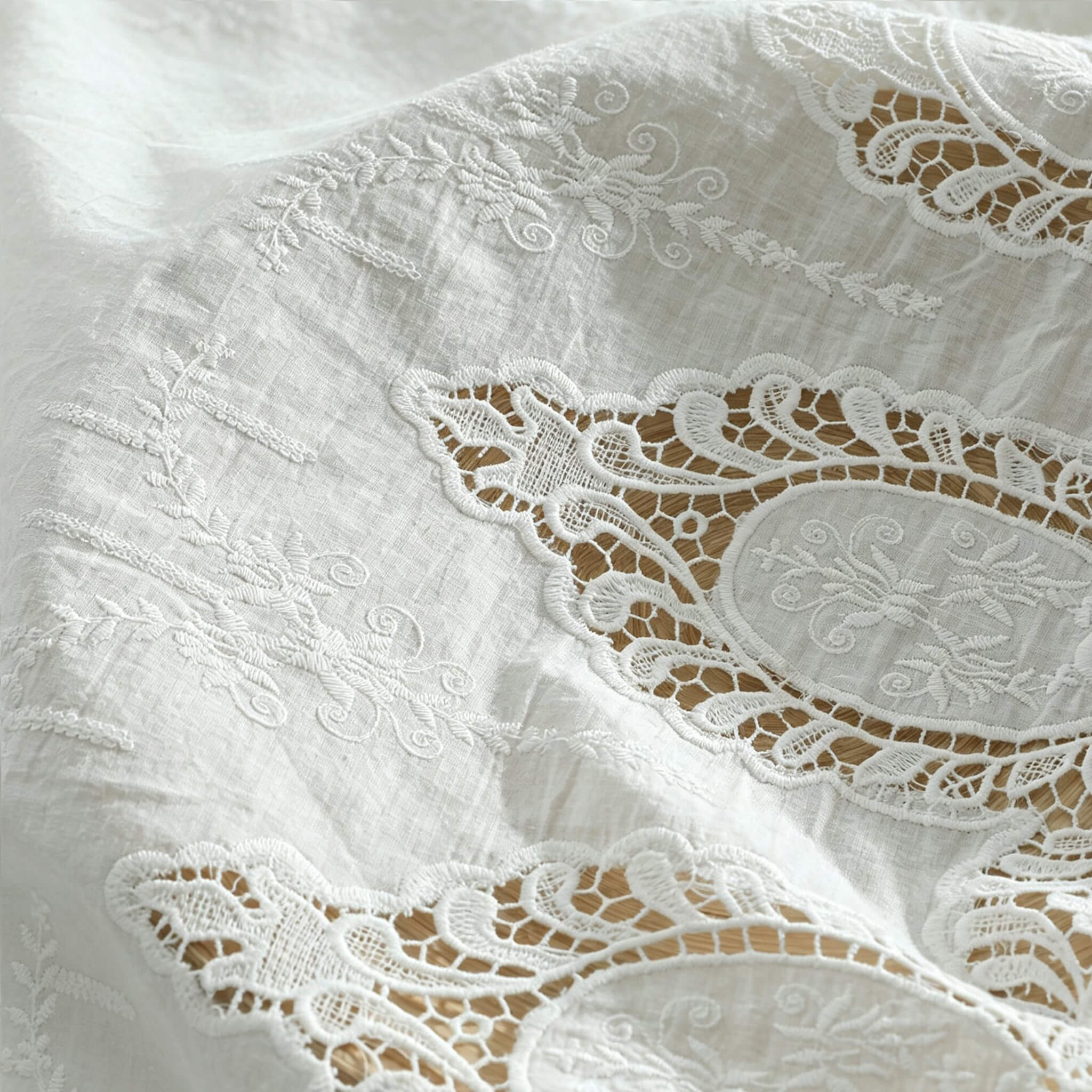 Embroidered Fabric Women's Tablecloth Cotton for Lingerie Wholesale Su