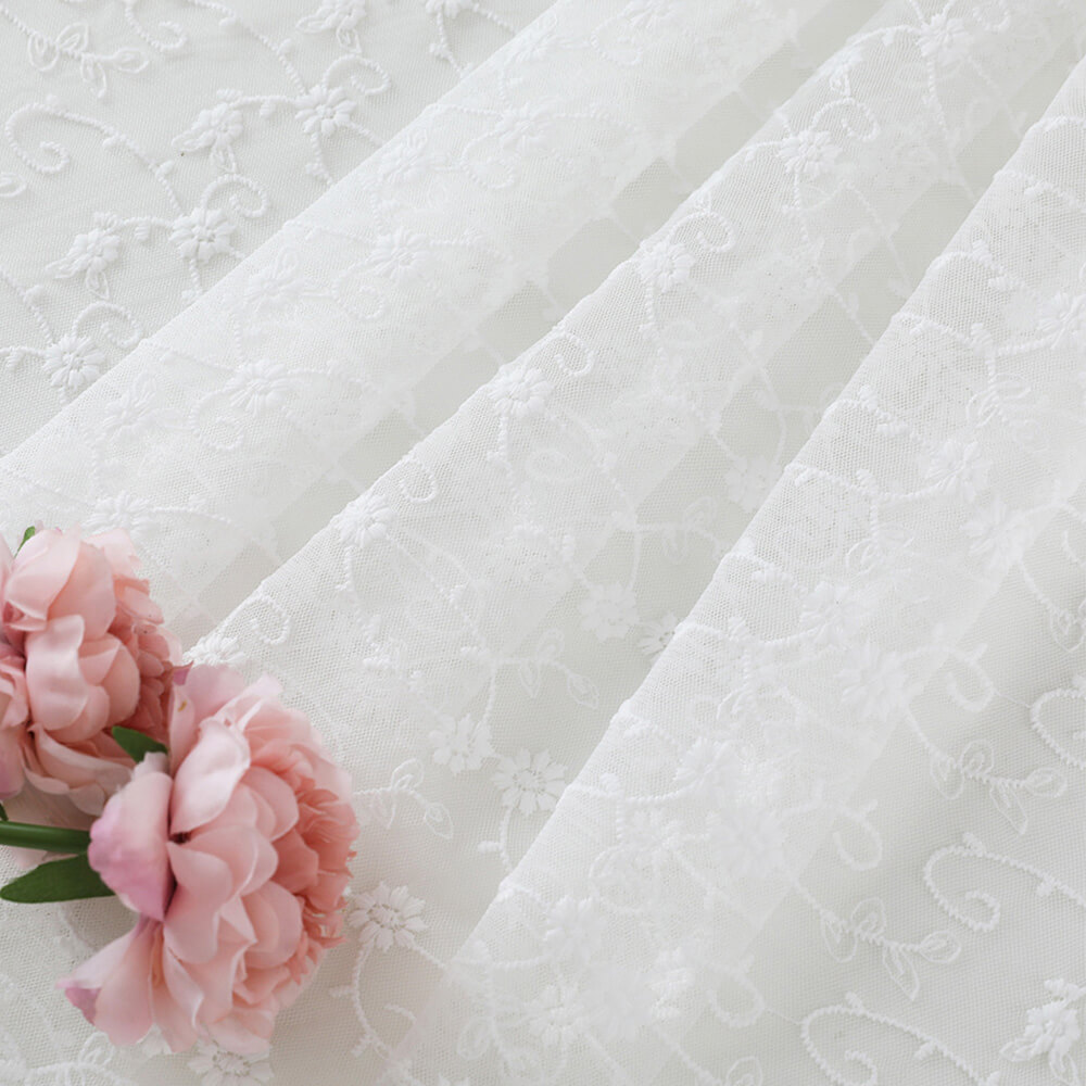 Embroidered Fabric Cotton Thread Women's 100% Cotton for Women's Wear