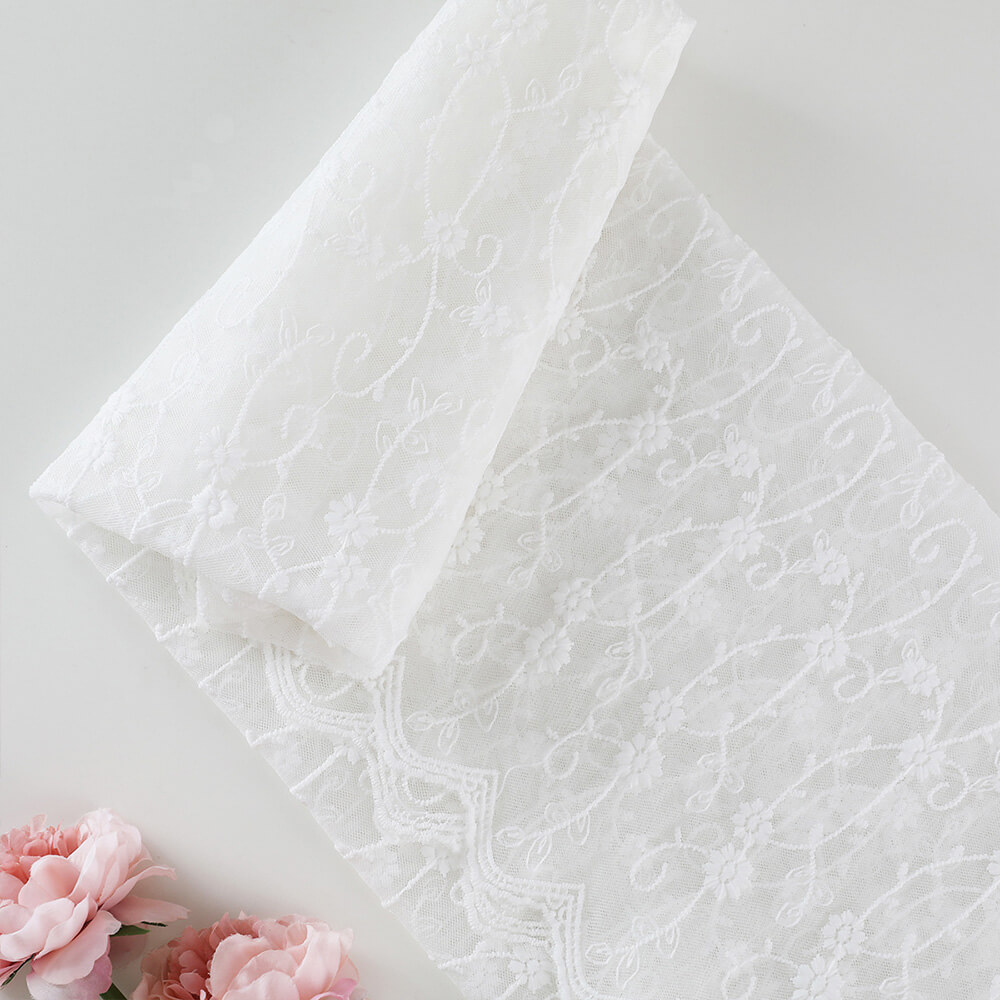 Embroidered Fabric Cotton Thread Women's 100% Cotton for Women's Wear