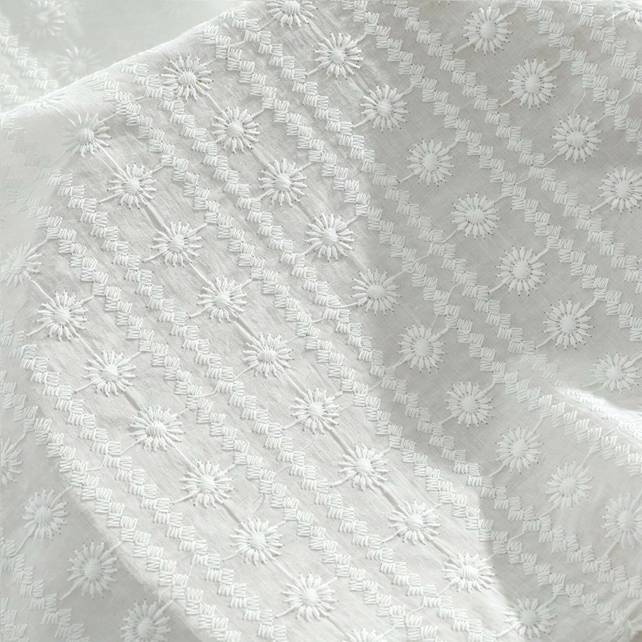Embroidered Fabric Pastoral Tablecloth Cotton for Women's Wear Wholesa