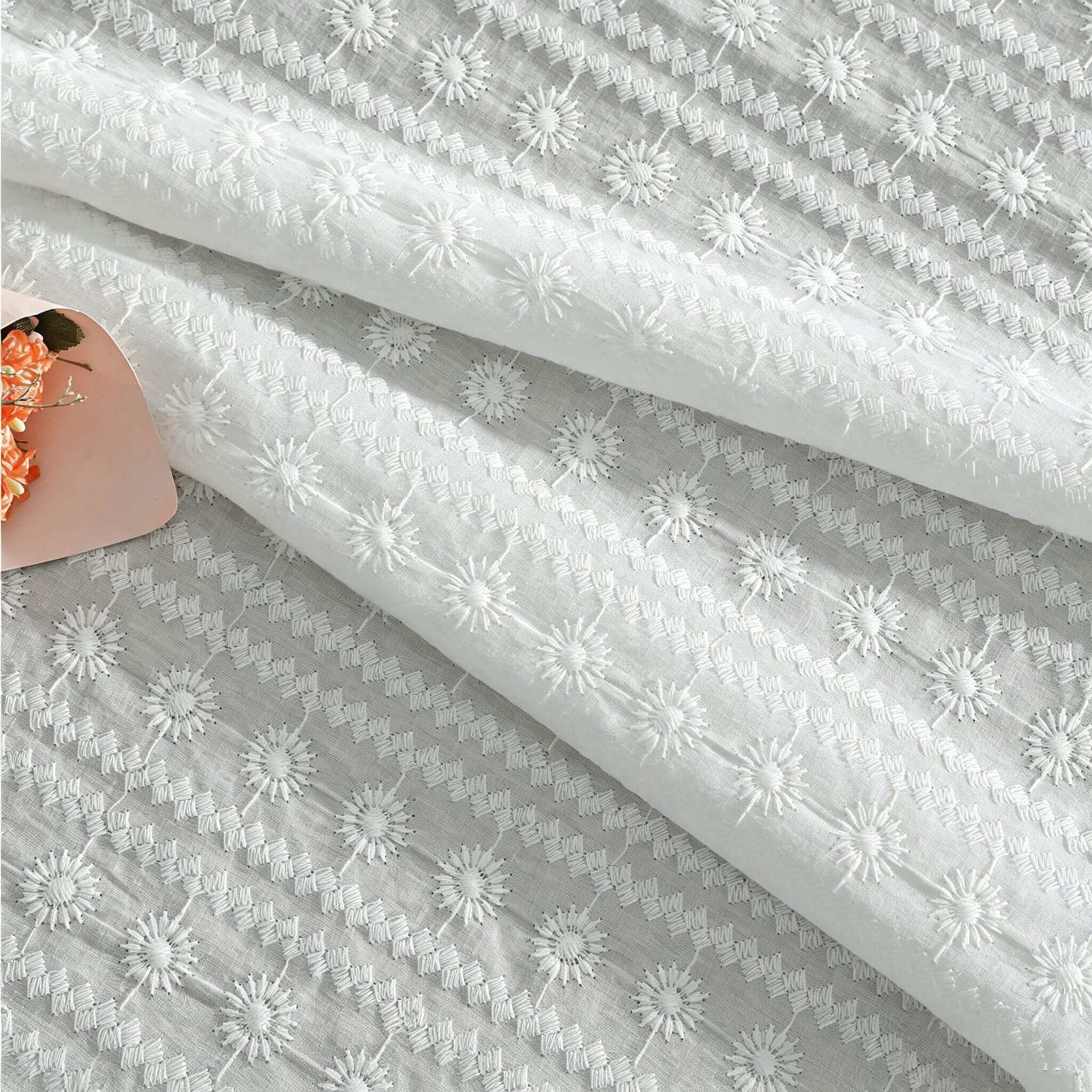Embroidered Fabric Pastoral Tablecloth Cotton for Women's Wear Wholesa