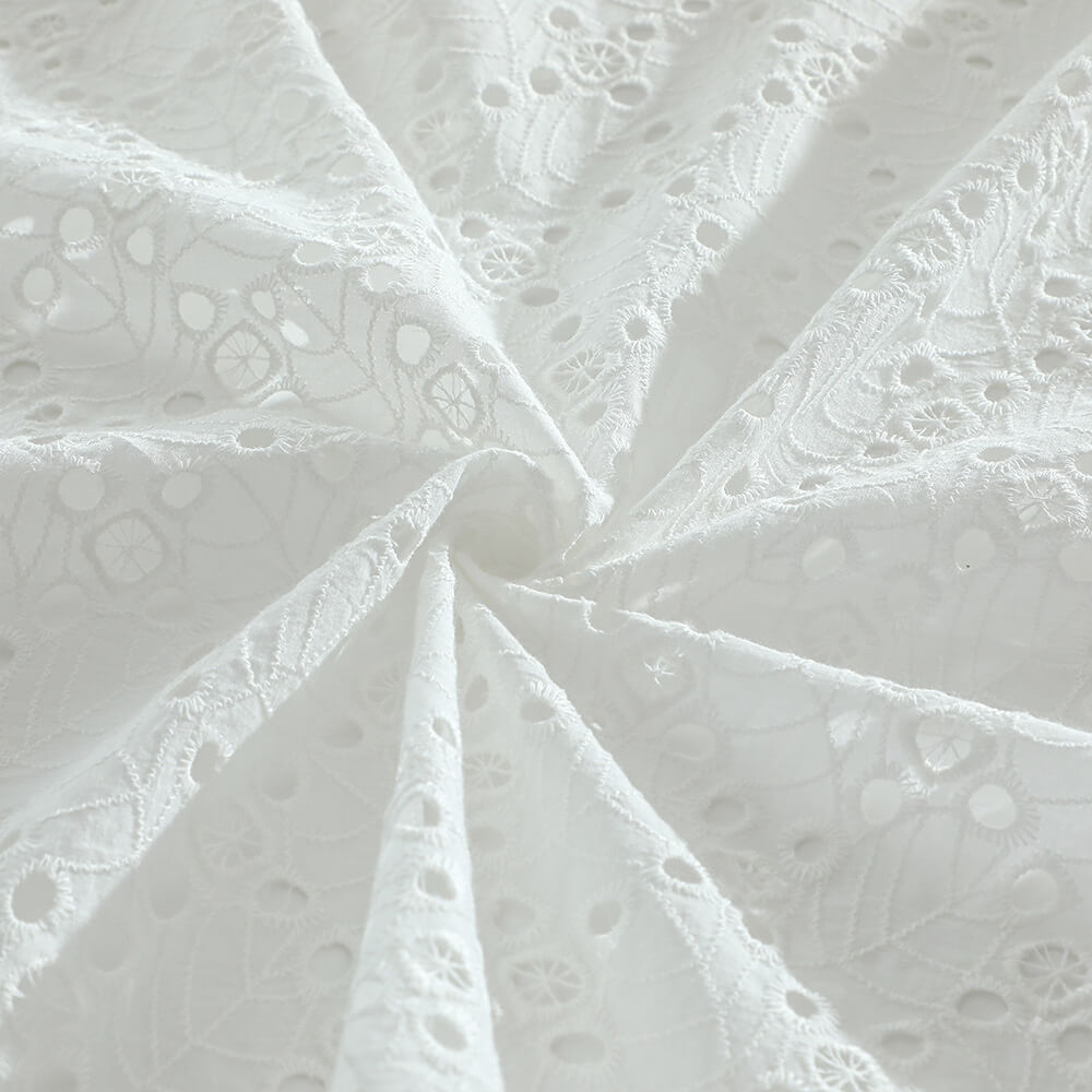 Embroidered Fabric Cutwork Cotton for Women's Wear Wholesale Supplier 8