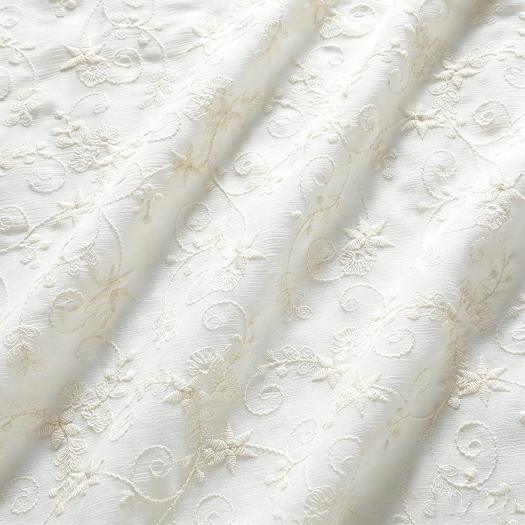 Embroidered Lace Dress All-Over Cotton Embroidered Fabric for Women's