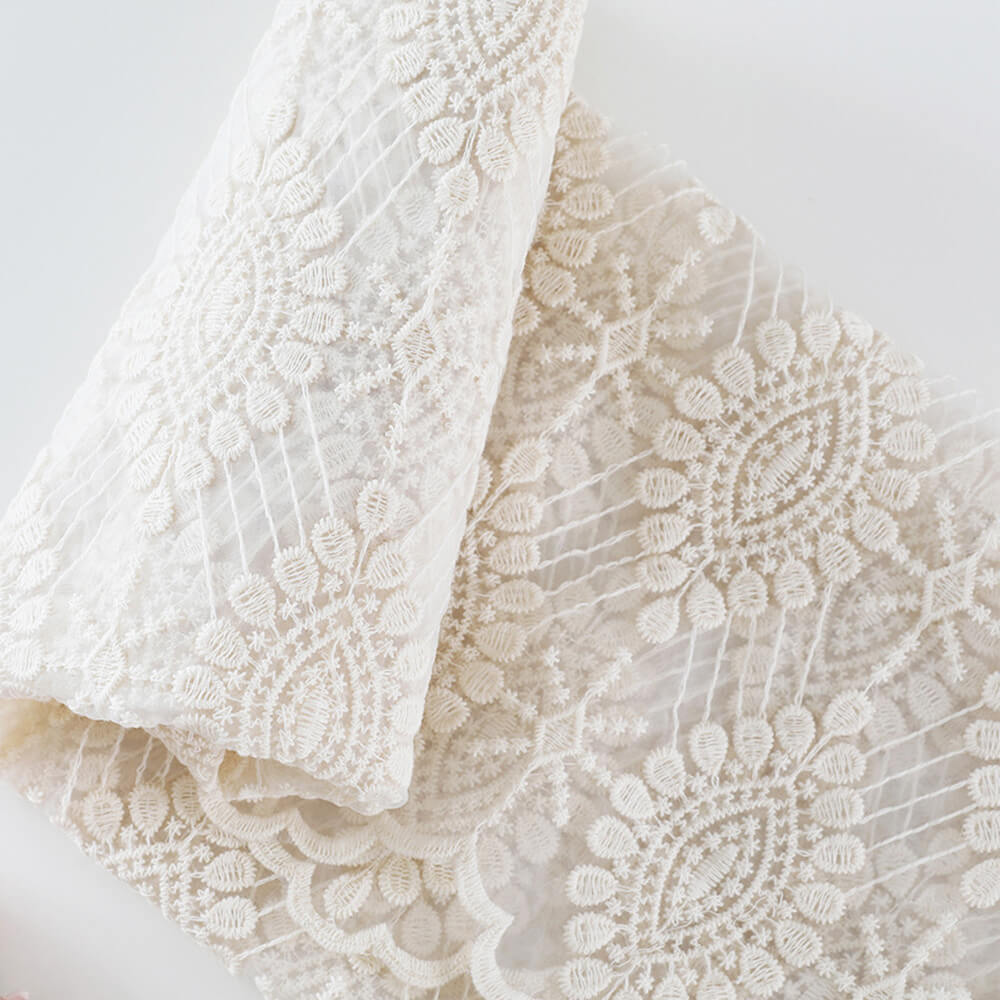 Embroidered Fabric Cotton Thread Bridal Cotton for Women's Wear Wholes 5