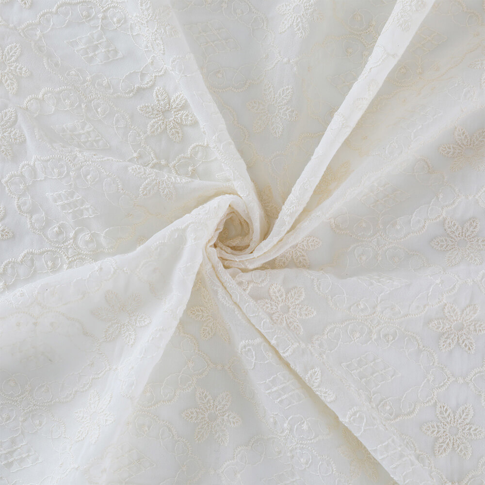 Embroidered Fabric Dress Diamond Polyester for Women's Wear Wholesale 5