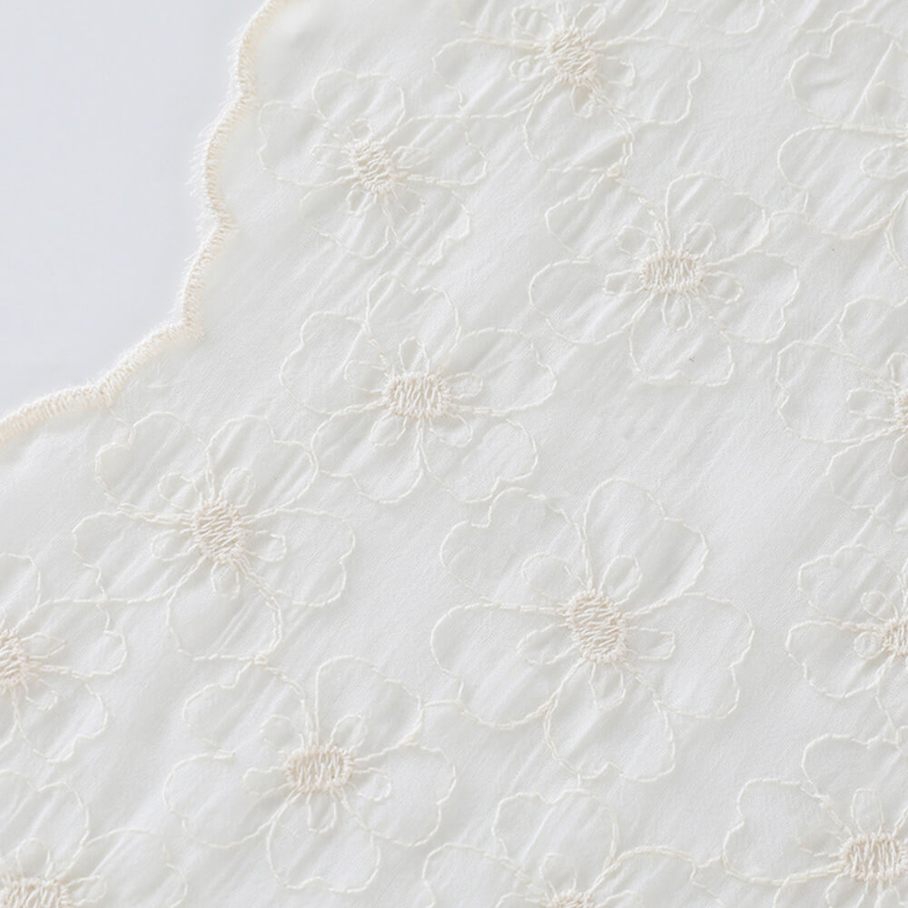 Embroidered Fabric All-Over Cotton Thread Polyester for Women's Wear W 8