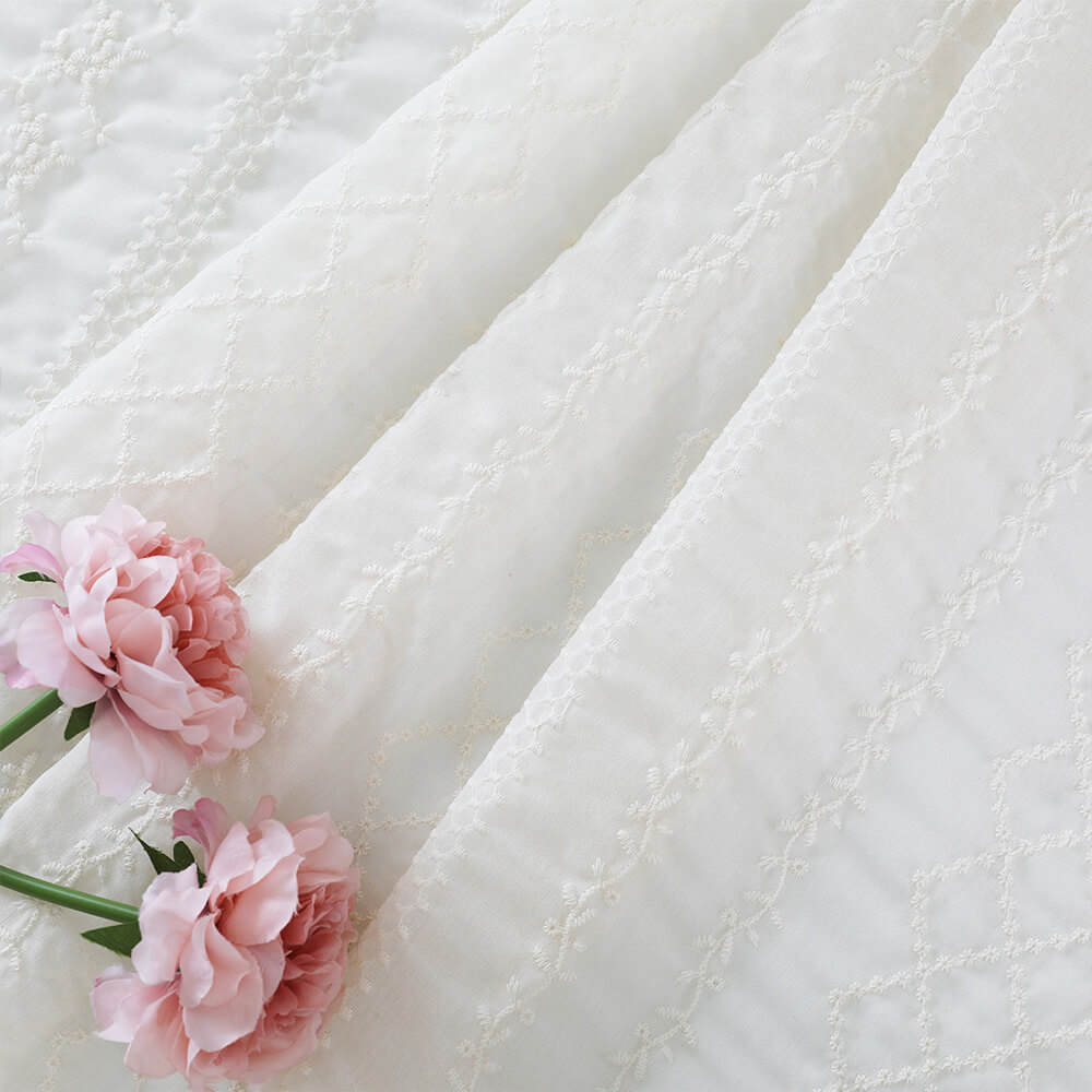 Embroidered Fabric Bridal Cotton for Women's Wear Wholesale Supplier 5