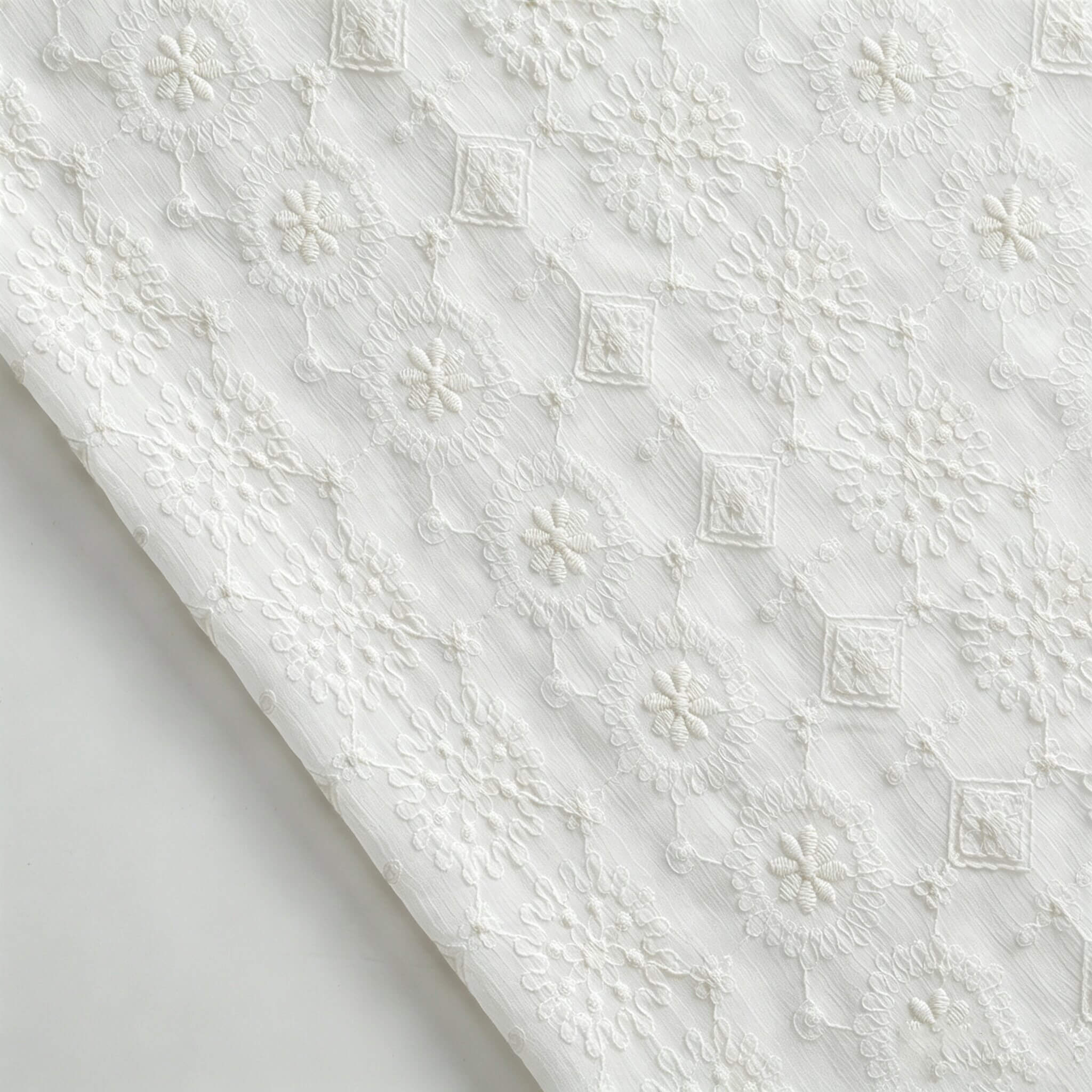 Embroidered Fabric Dress Bridal 100% Cotton for Women's Wear Wholesale