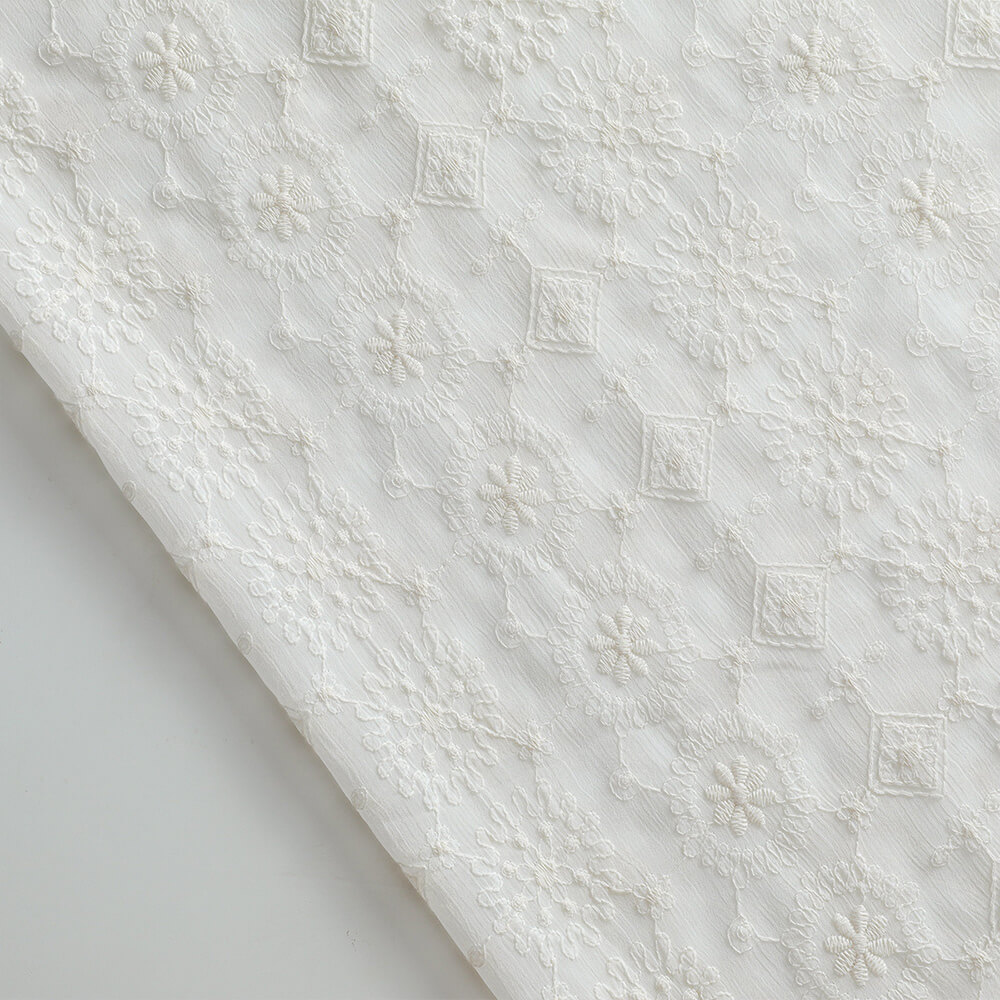 Embroidered Fabric Dress Bridal 100% Cotton for Women's Wear Wholesale 6