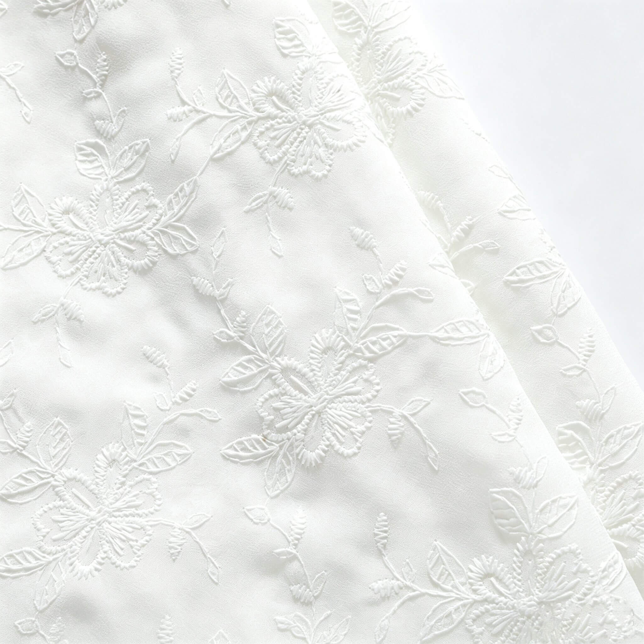 Embroidered Fabric Milk Silk Dress Polyester for Women's Wear Wholesal